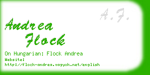 andrea flock business card